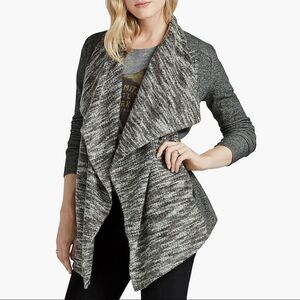 Lucky Brand Charcoal Draped Cardigan